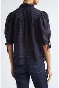 Ulla Johnson - Alouette Eyelet Puff Shoulder Top
