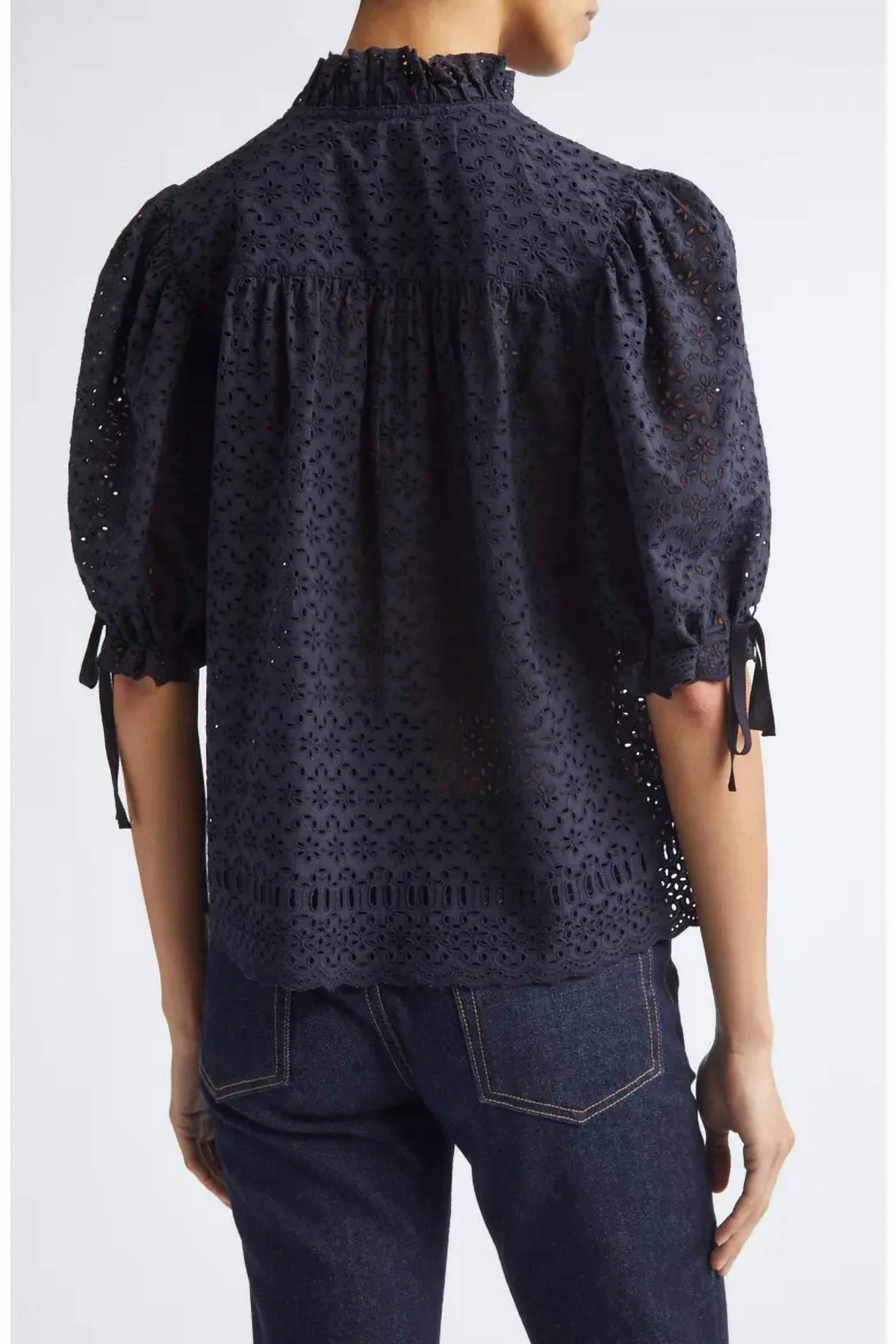 Ulla Johnson - Alouette Eyelet Puff Shoulder Top