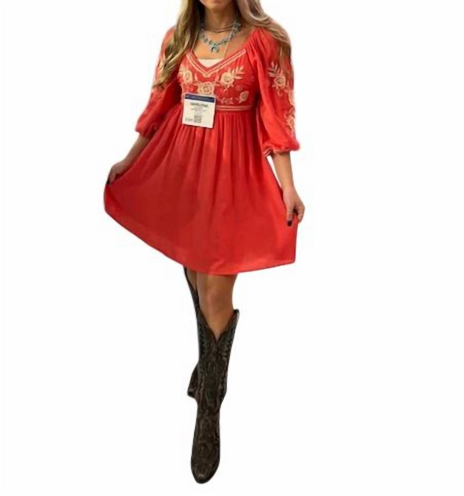 Savanna Jane - Mini Dress S / Coral Savanna Jane - Mini Dress S / Coral