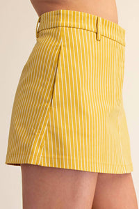 Glam - Stripe Skort With Pocket