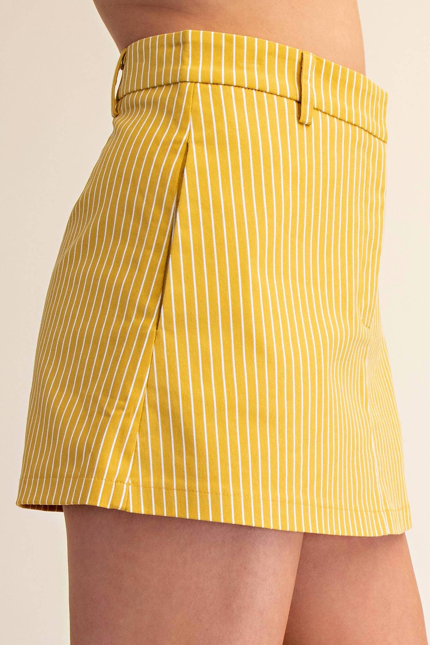 Glam - Stripe Skort With Pocket
