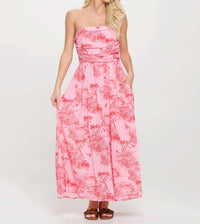 Meet Me In Santorini - Tube Maxi Dress