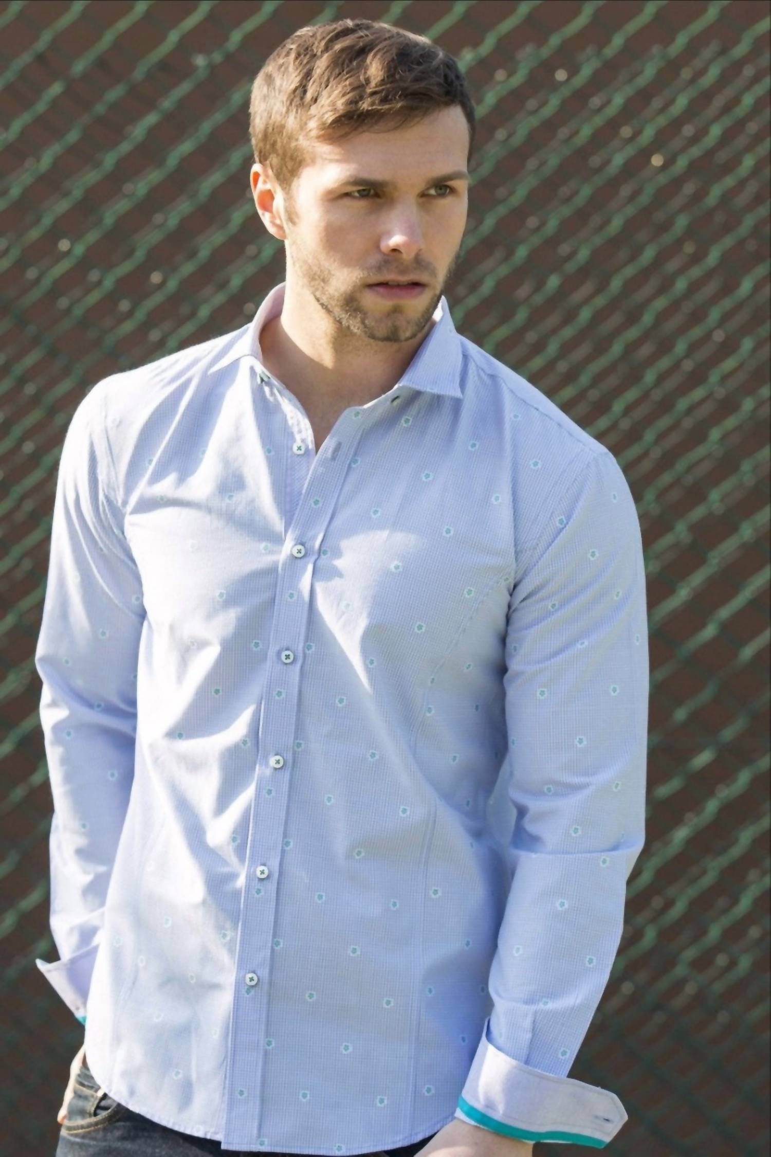 Eight X - Men's Fill Coupe With Solid Trim Shirt