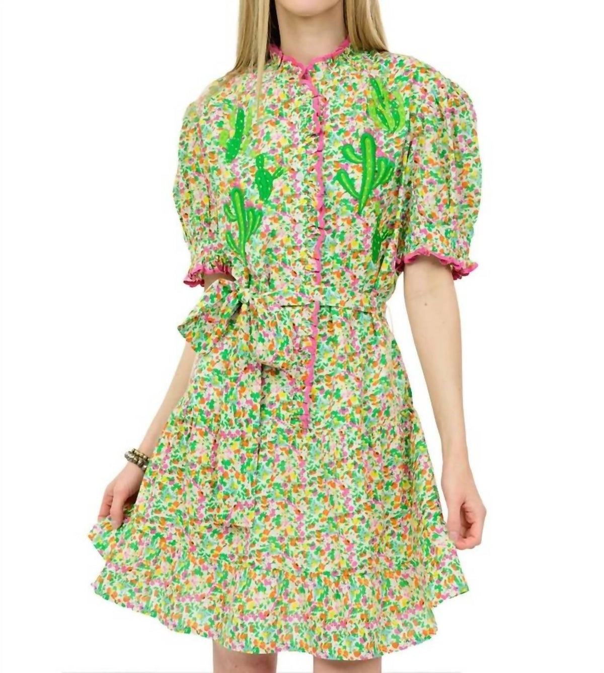Sister Mary - Ditsy floral nopal dress