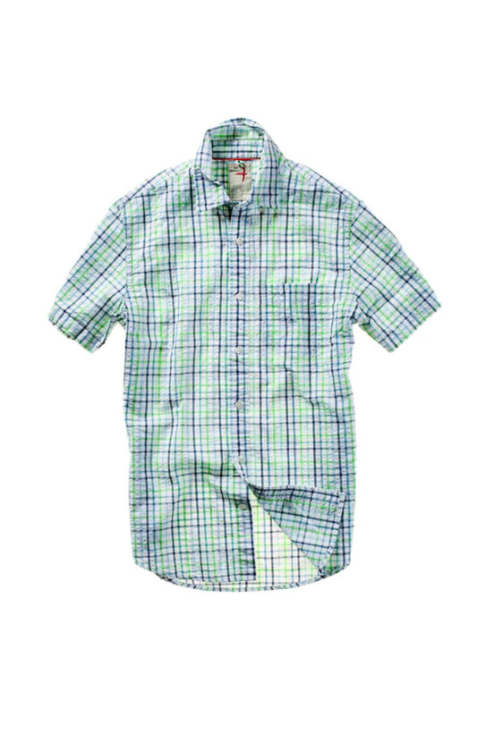 Relwen - Men's Seersucker Half Sleeve Shirt