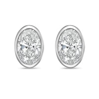 Diana M Jewels - Women's Oval Lab-grown Diamond Stud Earrings (15.00 Tcw) - Grand
