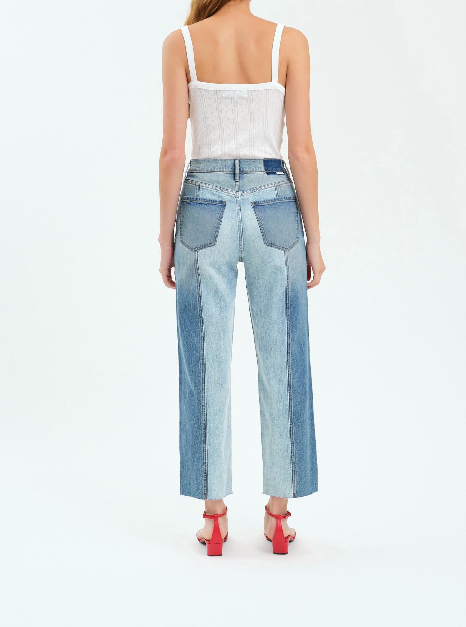 Daze - Sundaze Raw Hem Crop Straight Leg Jeans
