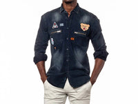 Eight X - Grizzly Bear Denim Button Down Shirt
