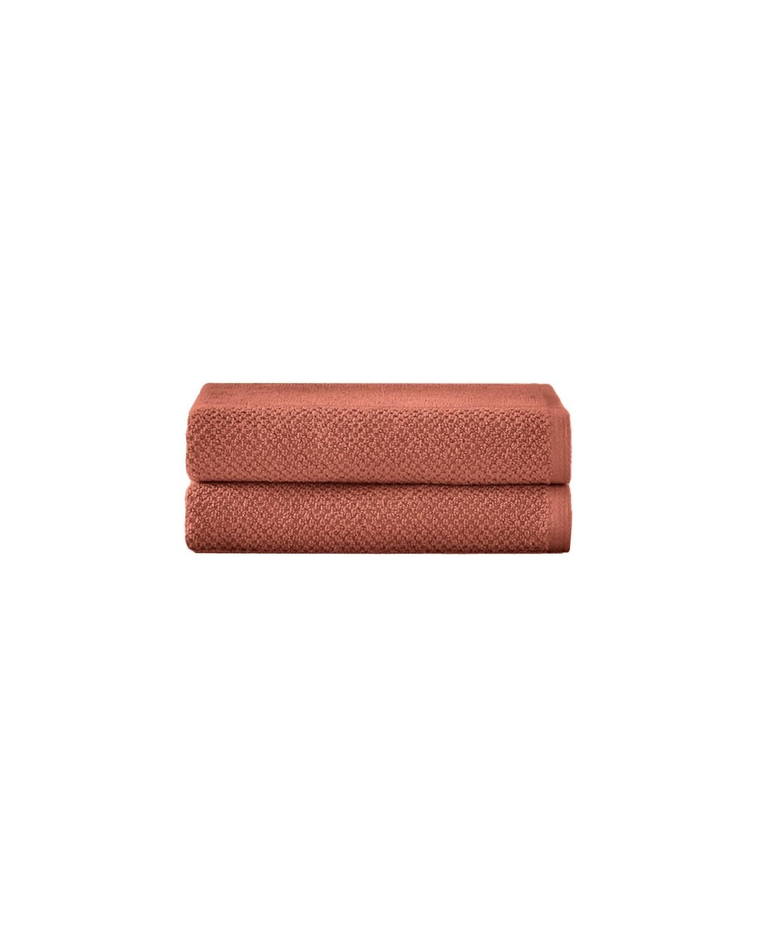 Under The Canopy - Textured Organic 2 Piece Hand Towel Set