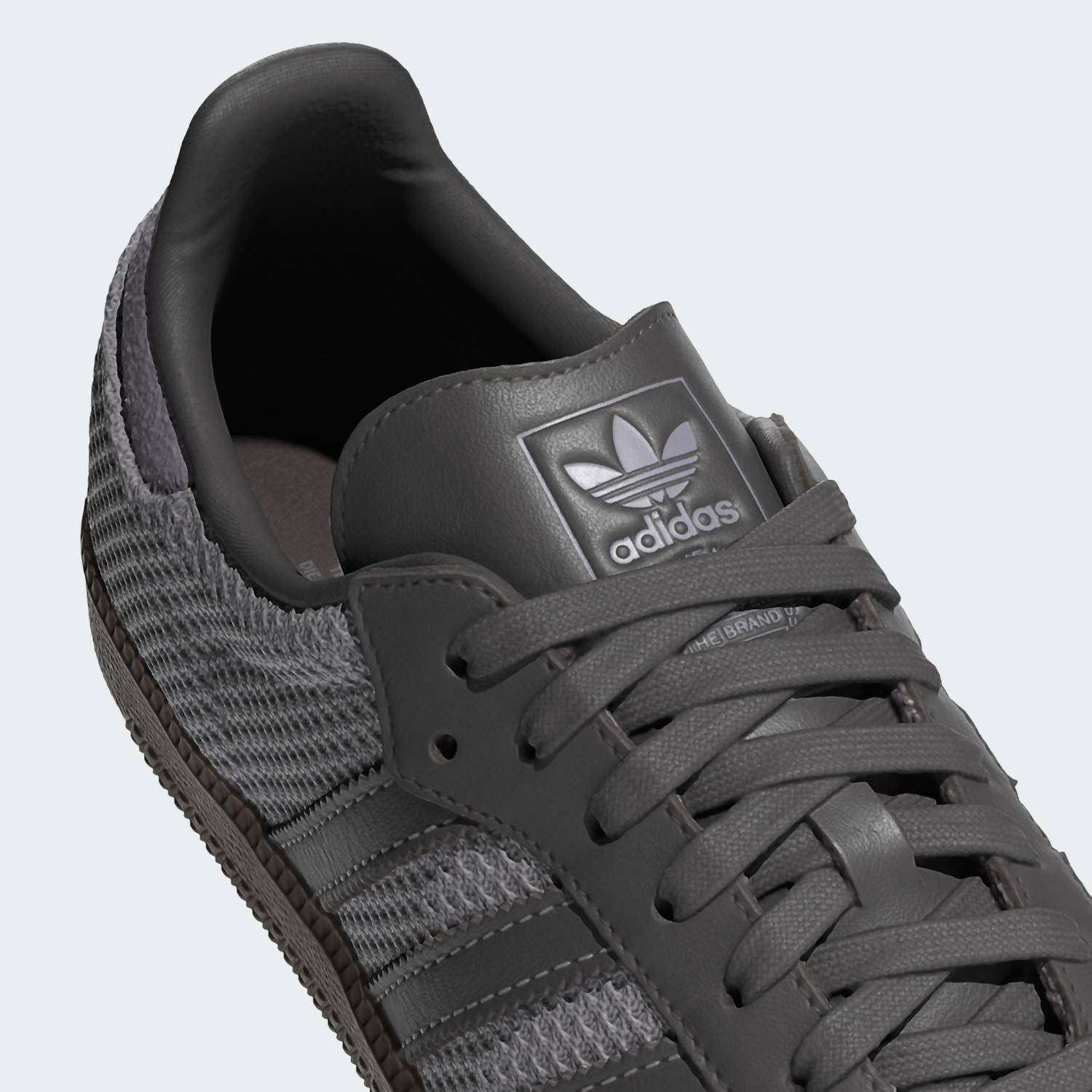 adidas Men's Samba Og Suede Crochet Detail Low Top Casual Sneakers in glory grey charcoal gum - men's sneaker - view 6