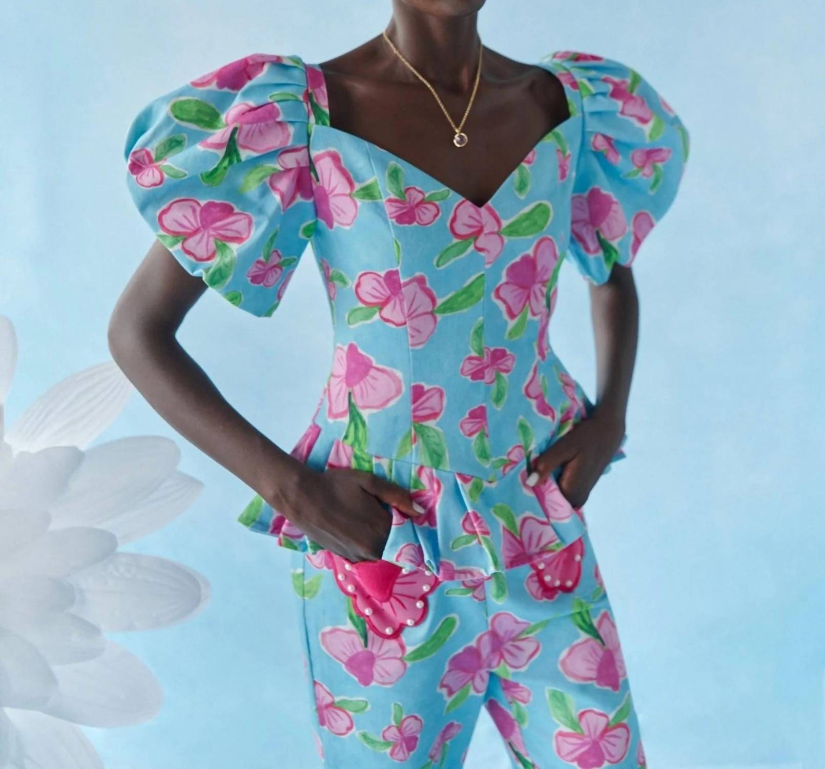 CELiA B Orchids Top in floral - women's blouse