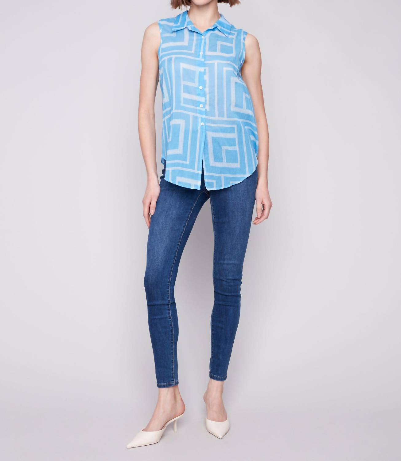 Charlie B - Bluebell Cotton Tie Top