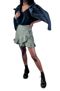 Rebels - Such A Flirt Sage Wrap Skort