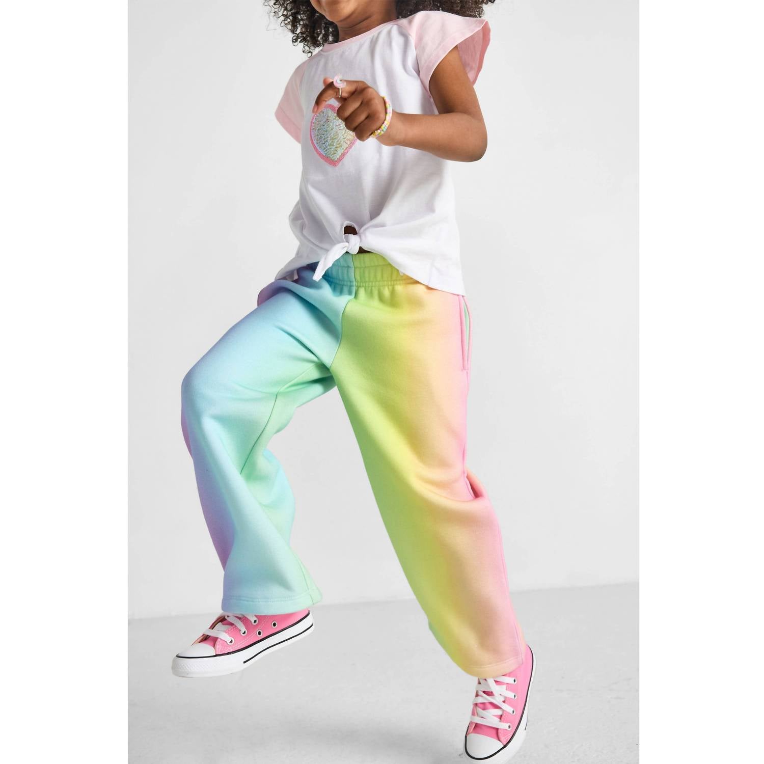 Rebloomed Kids - Rainbow Wide-Leg Joggers