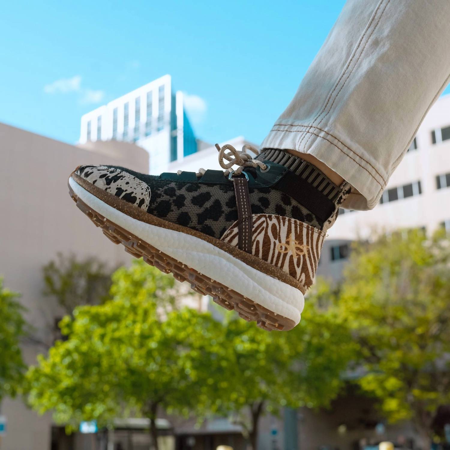 Otbt - Women's Hybrid In Animal Print High Top Sneakers