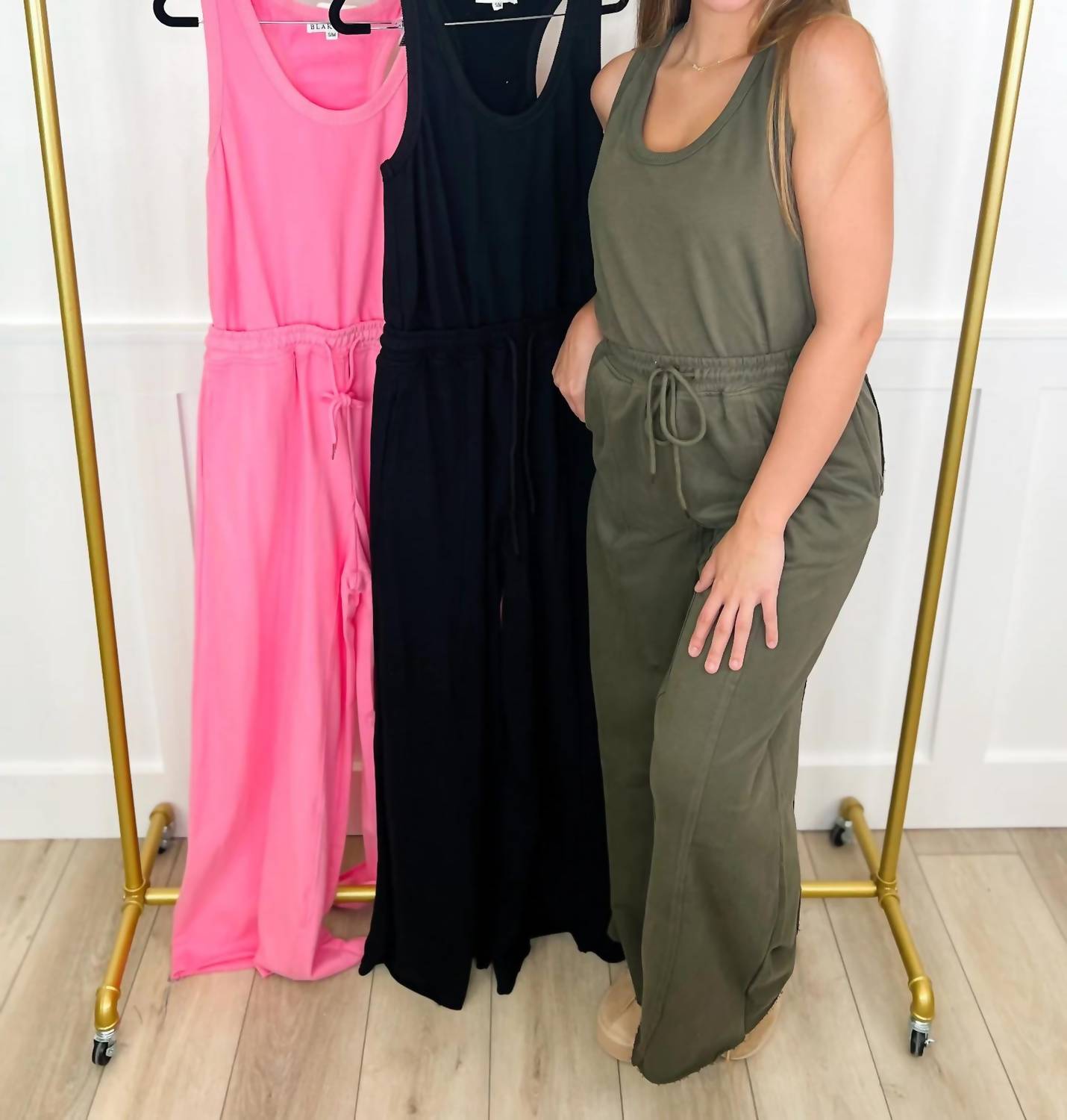 Blakeley - Where It Begins Cotton Blend Wide Leg Jumpsuit