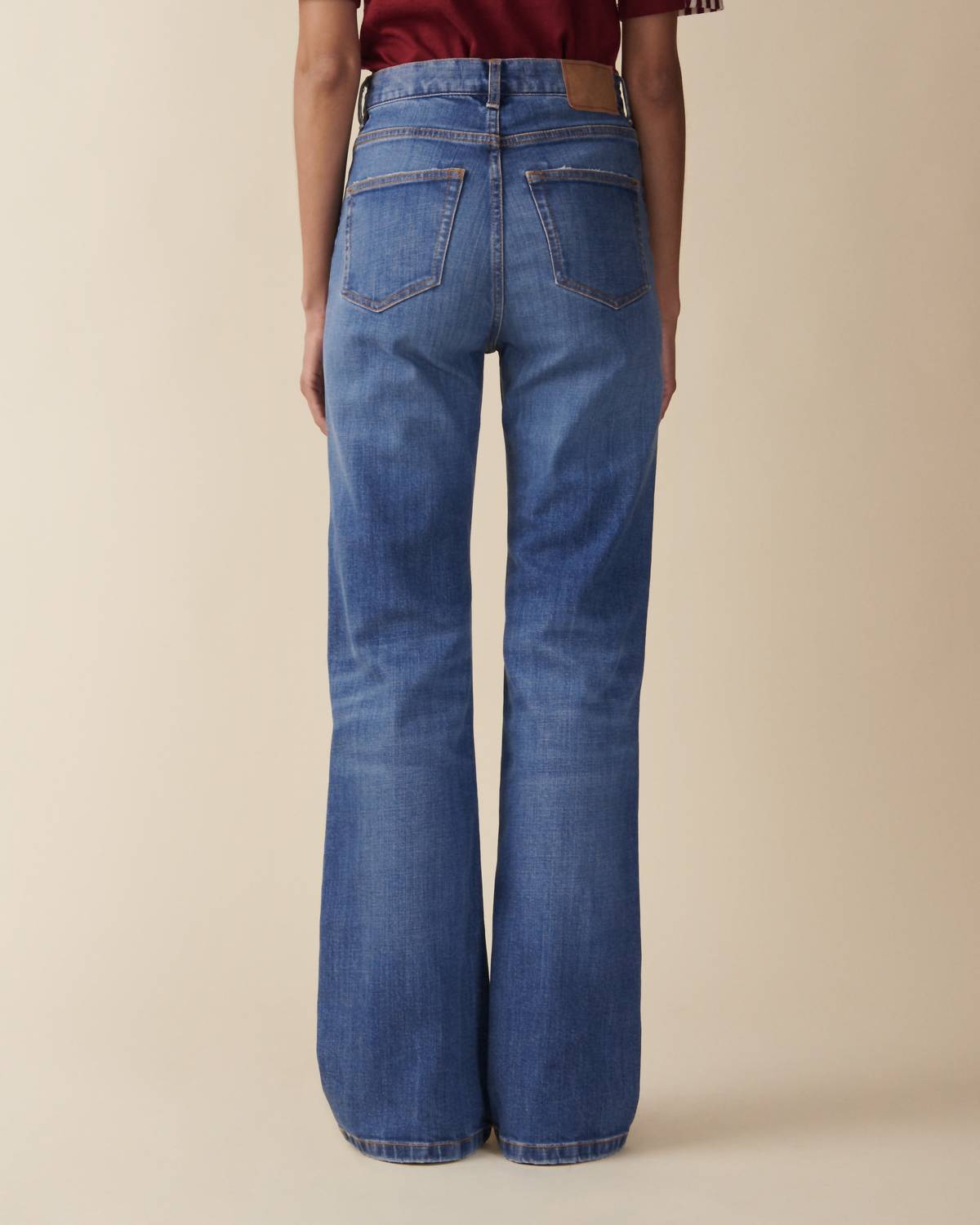 Jeanerica Pyramid Brisk Flared Jeans in brisk mid vintage - women's jeans - alternate view