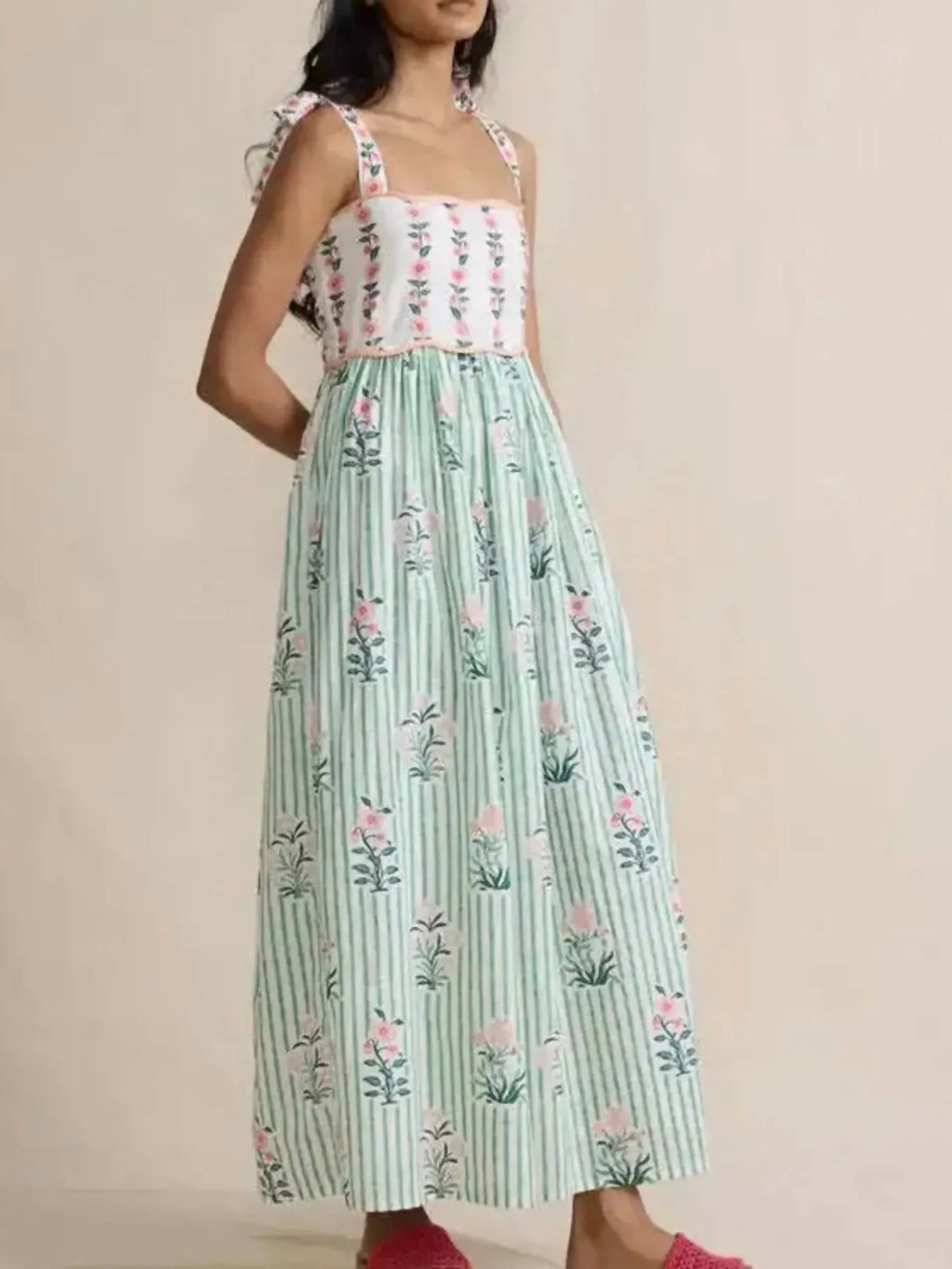 Rosa Clothing - Floral Flare Bow Tie Dress