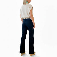 Hoity Toity - Patch Pocket Wide Leg Flare Jeans