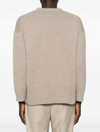 arch4 Cashmere Cedar Rise Cardigan in beige melange - men's sweater - view 4