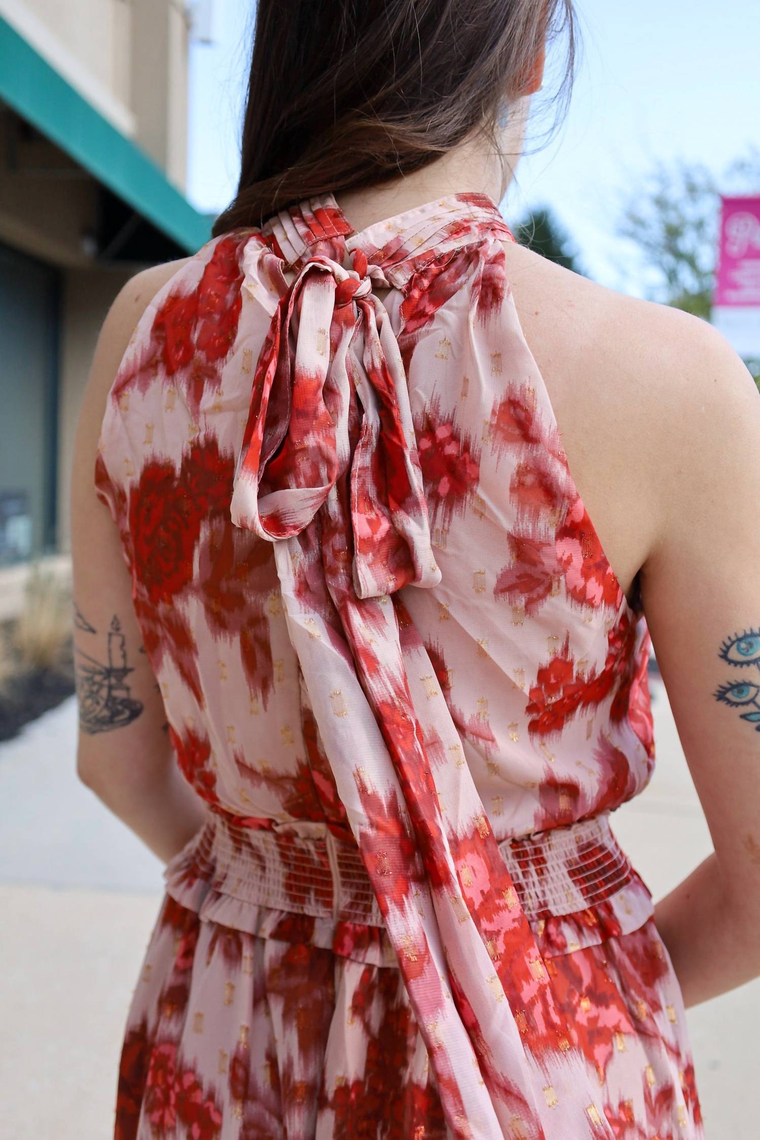 Fate - Halter Bow Tie Maxi Dress