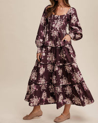 Listicle - Romantic Floral Tiered Maxi Dress