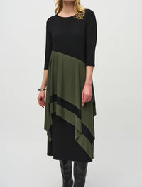 Joseph Ribkoff - Color Block Layered Midi Dress