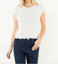 Thml - Scallop Detail Knit Top