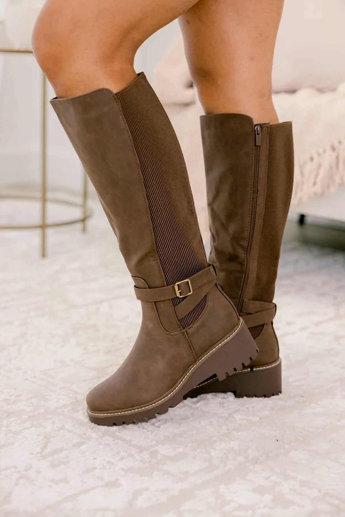 Ccocci - Women's Agenda 28 Elastic Back Panel Tall Riding Boots