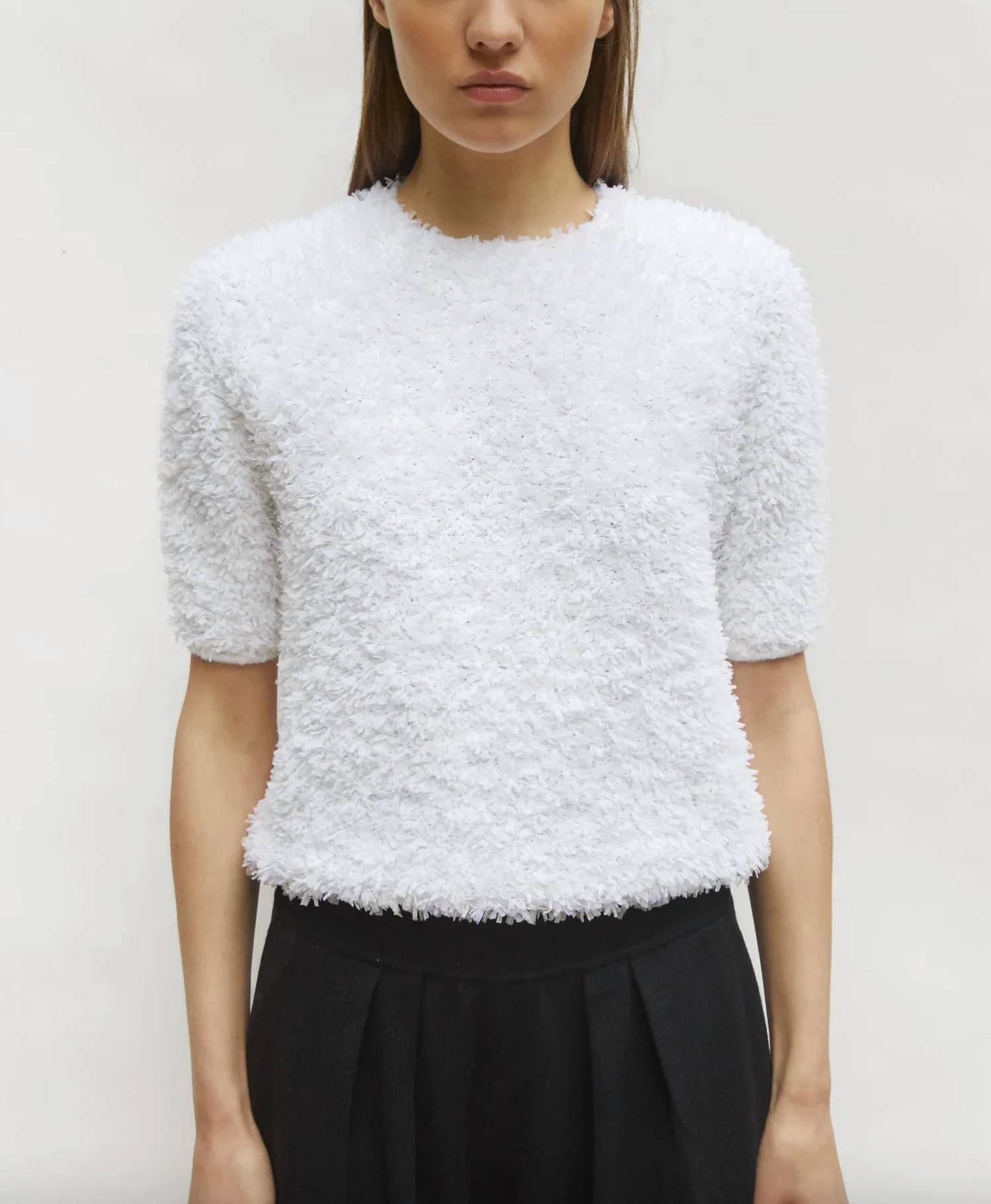 Molli - Desperado dotted swiss top with elbow length sleeves
