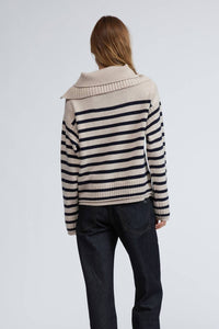 Rag & Bone - Ilaria Stripe Half Zip Sweater