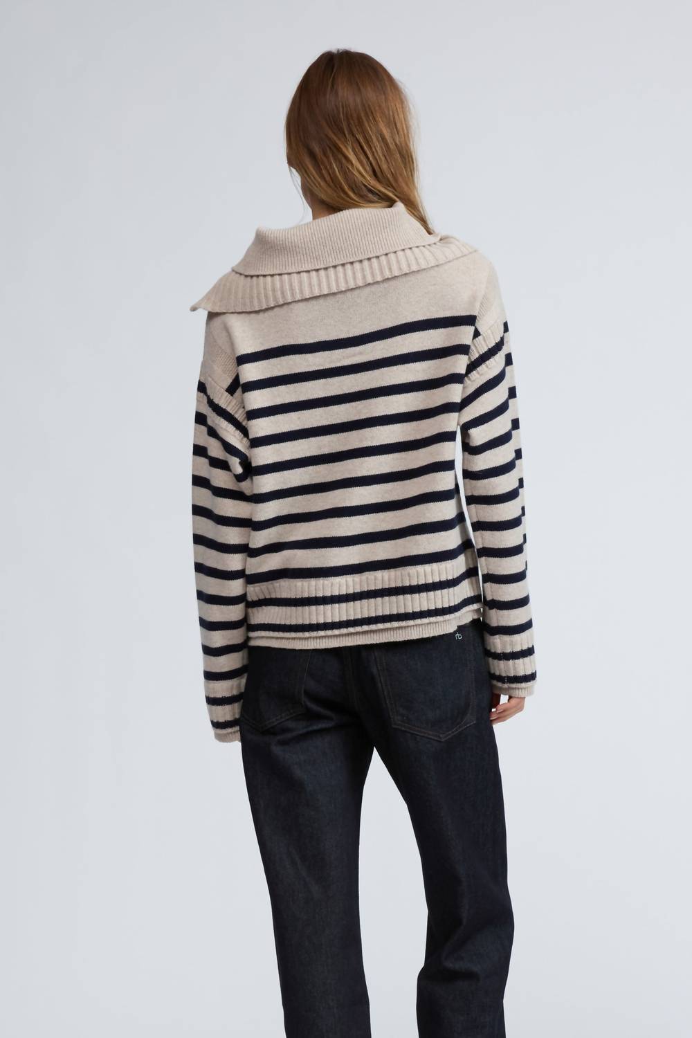 Rag & Bone - Ilaria Stripe Half Zip Sweater
