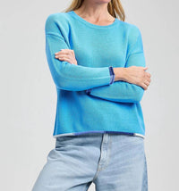 Zaket & Plover - Crew Neck Sweater With Contrast Roll Hem