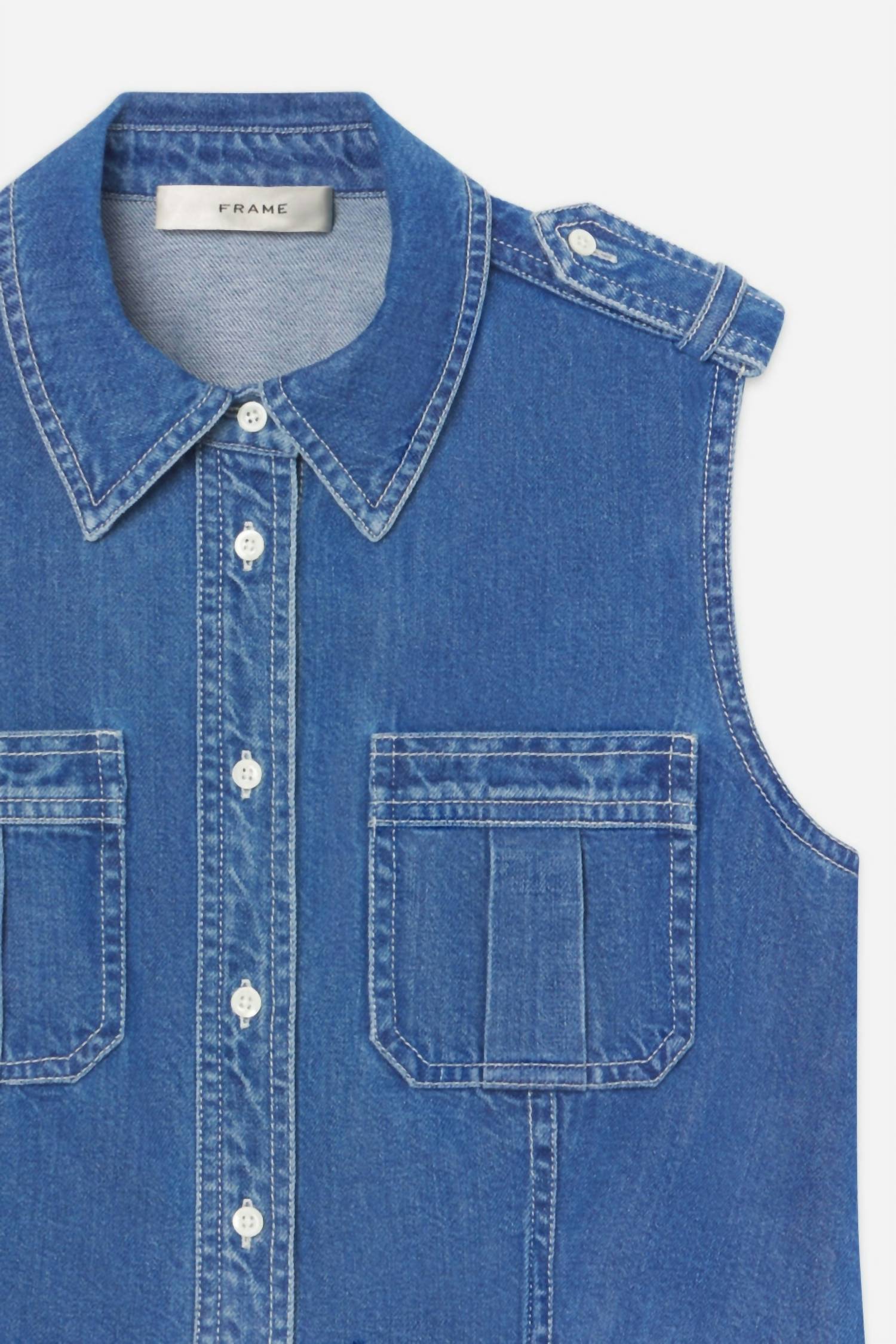FRAME Major Utility-style Shirt in regulation - women's shirt - view 4