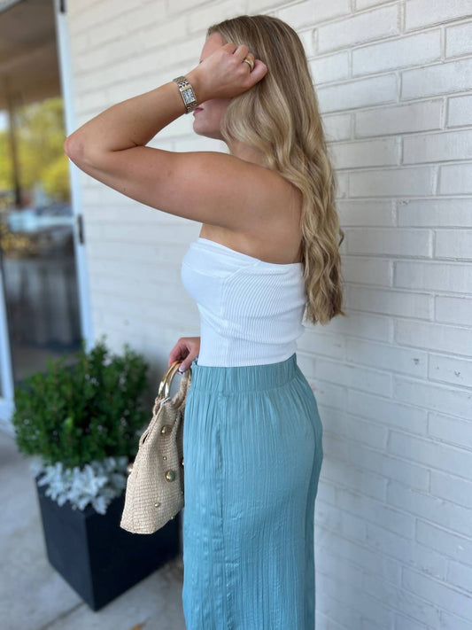 Olivaceous - Laken Strapless Knit Top