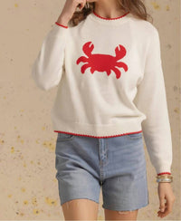 27 Miles Malibu - James Cotton Crab Intarsia Crew Sweater
