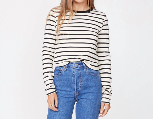 Stripe Cropped Long Sleeve