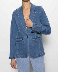 Sanctuary - Denim Sculpted Blazer