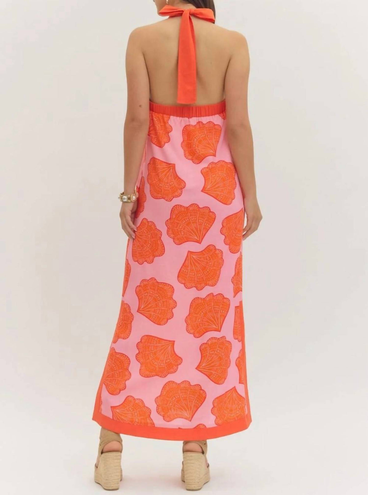 Entro - Shell Yeah Halter Midi Dress