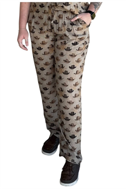 Layerz Clothing - Jane Multicolored Cowboy Hat Print Pant