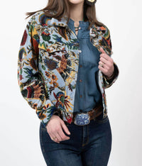 Ivy Jane - Print Velvet Jean Jacket
