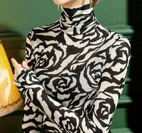Vividlux - Sheer Turtleneck Tops