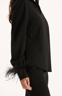 Tyler Boe - Erin Ponte Feather Sleeve Top