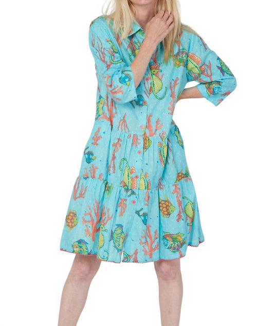 Modaposa - Alcee Sea Life and Coral Print Dress