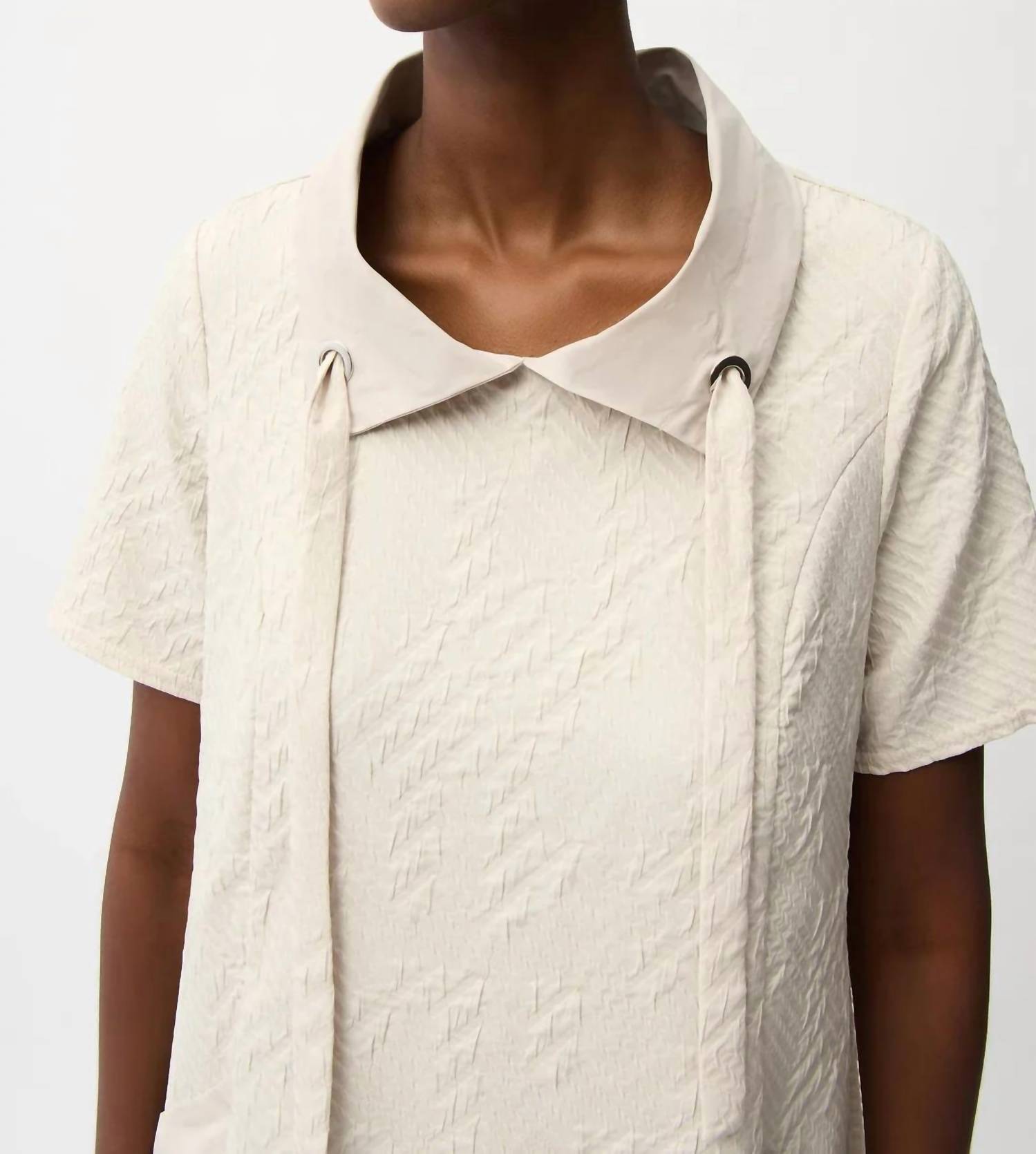 Joseph Ribkoff - Geometric Textured Jacquard A-line Dress