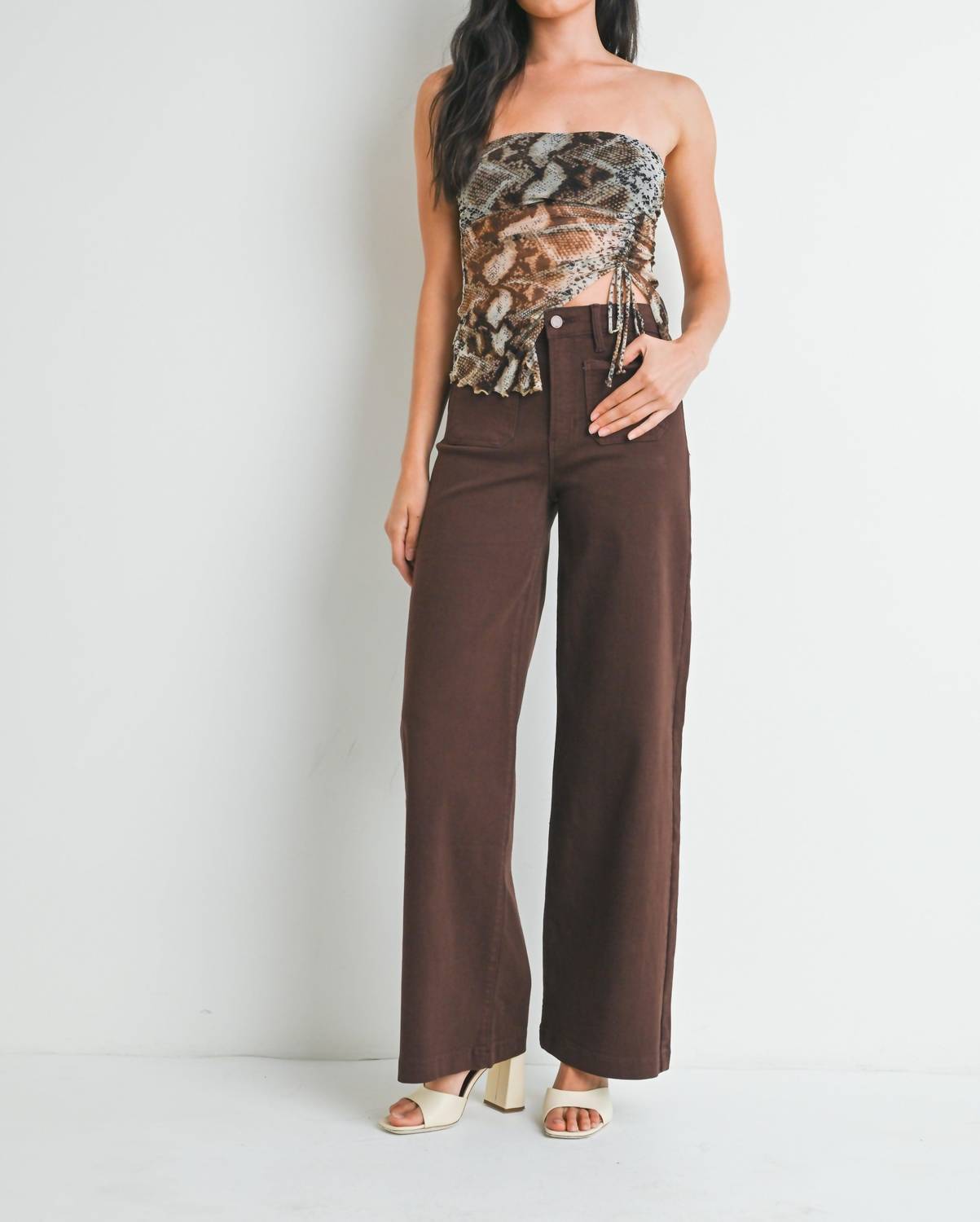 Jbd. - Mini Patch Pocket Wide Leg Jeans