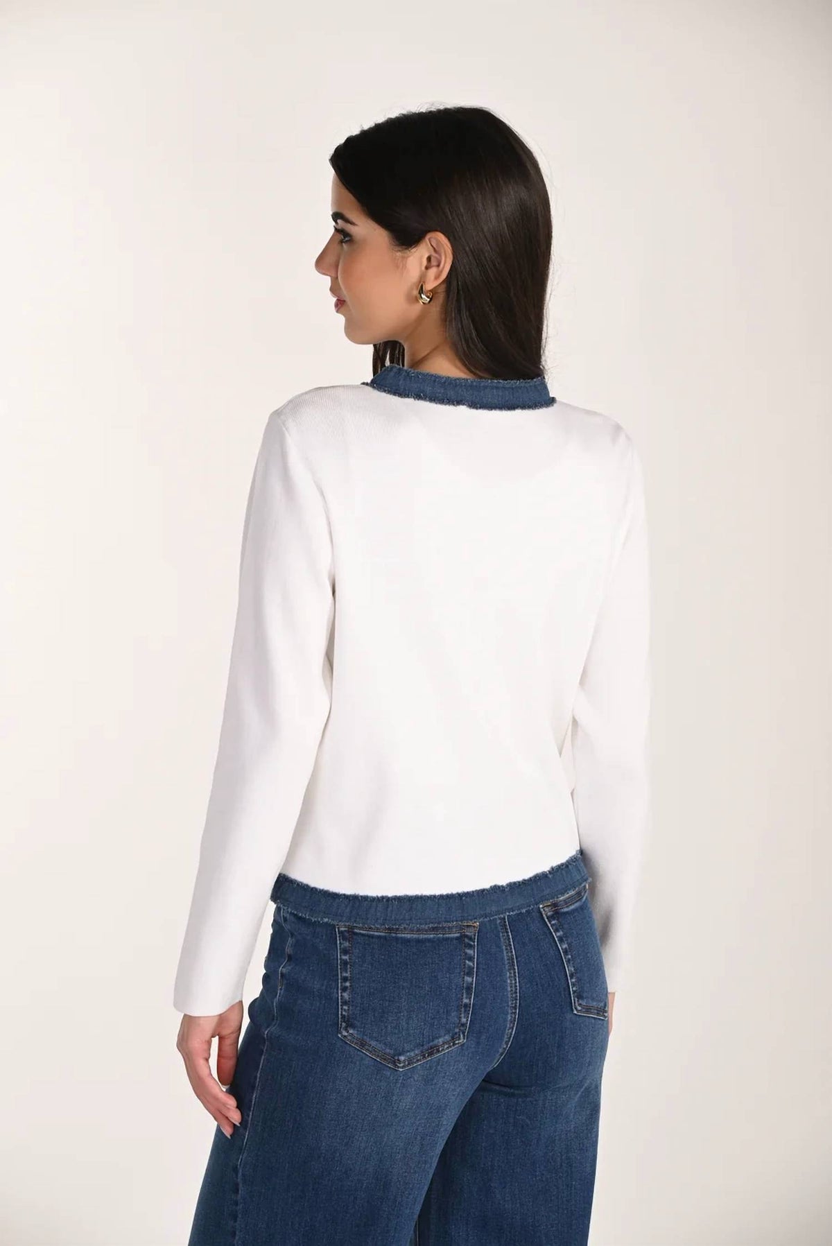 Frank Lyman - Long-sleeve Crew Neck Cardigan