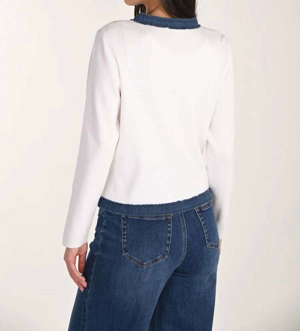 Frank Lyman - Long-sleeve Crew Neck Cardigan