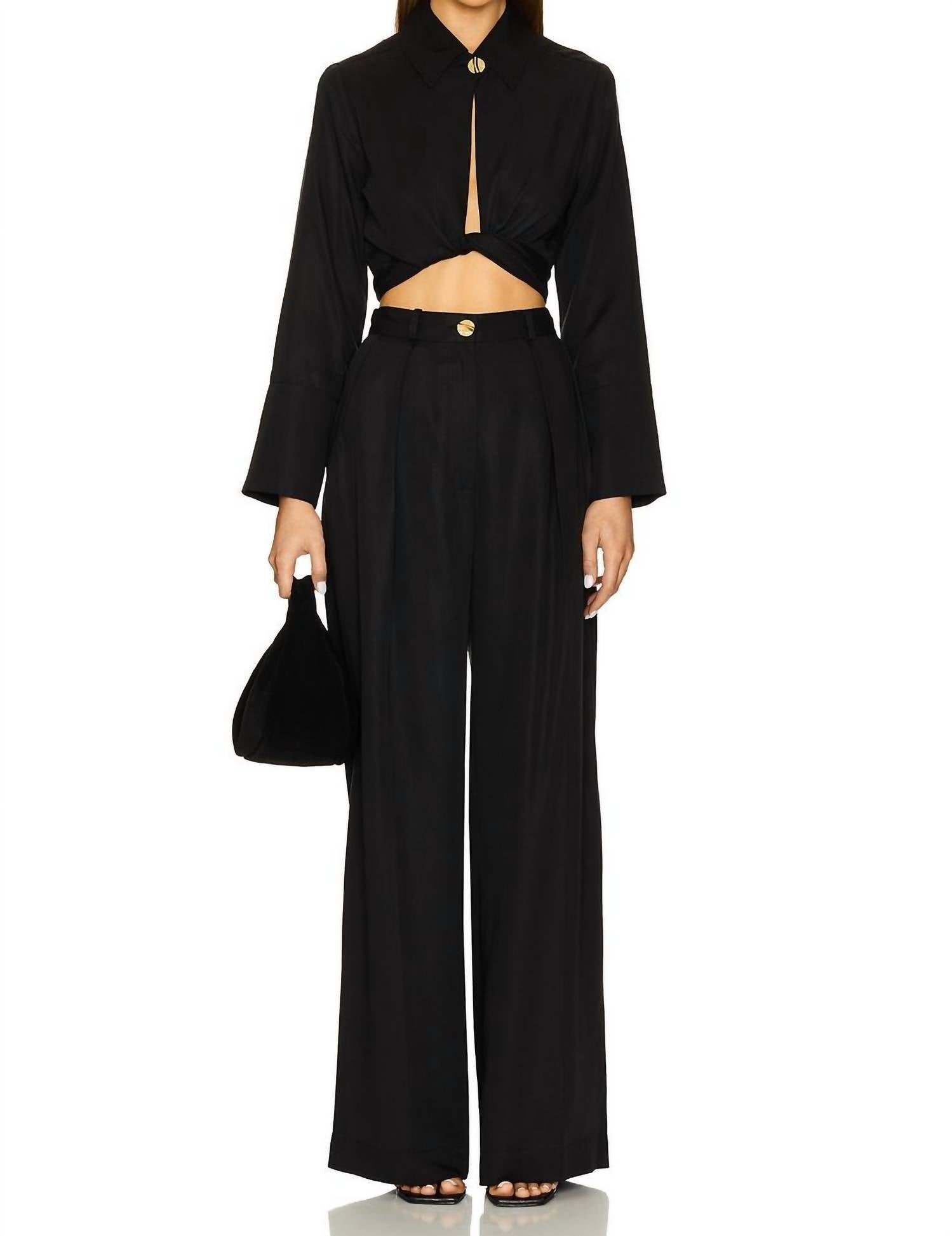 Matthew Bruch - Button Pleated Trouser