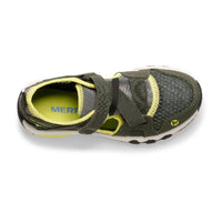 MERRELL Little Kid's Hydro Free Roam Sandals in olive lime - kids' sandal - alternate view
